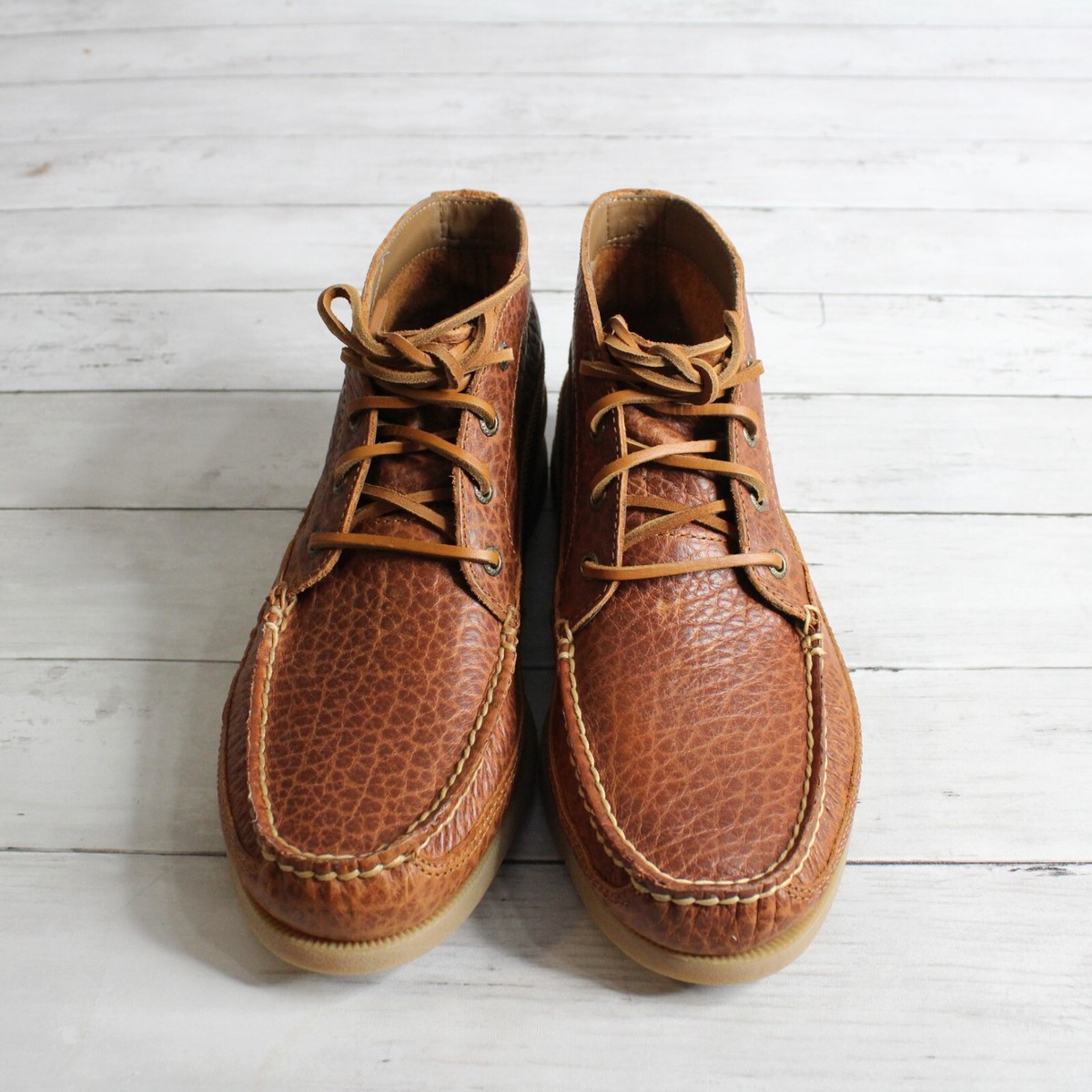 Sperry Men\'s Brown Leather Chukka Hi Top Boat Shoe Boots Size 9.5 M Lace Sperry Men main image 2
