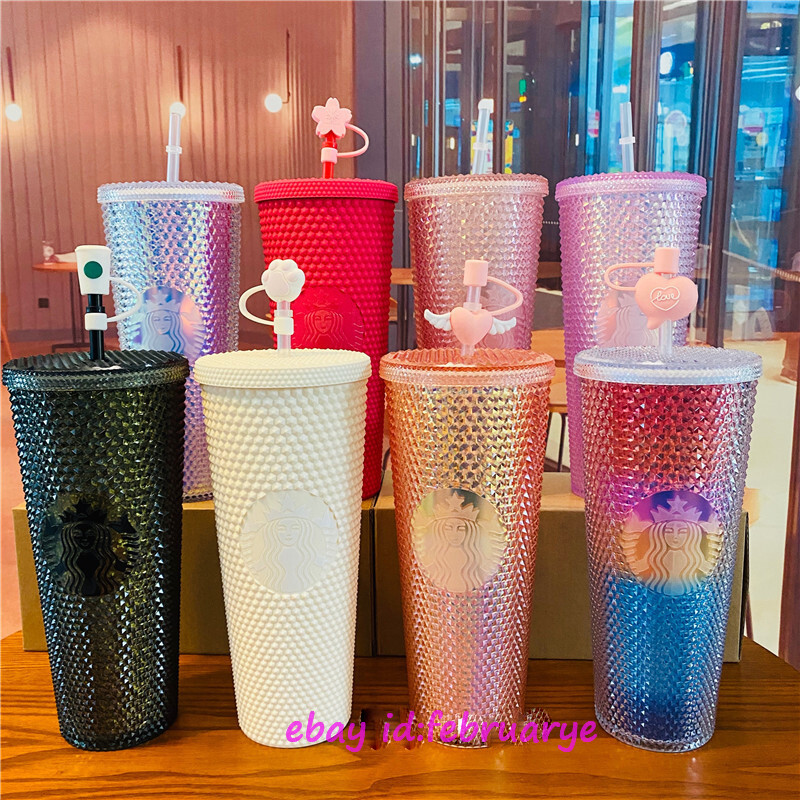 New Starbucks 710ml Durian Sippy Cup Dazzle Gradient Powder Large
