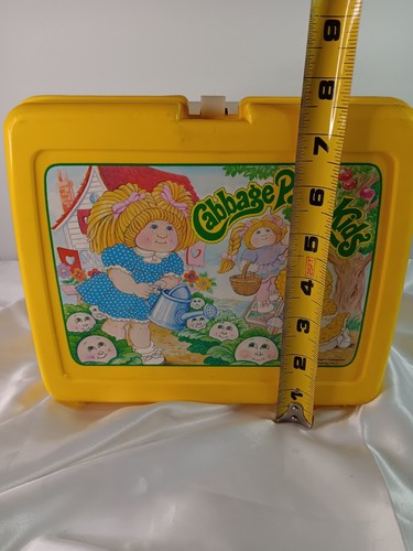 Vintage Cabbage Patch Kids Yellow Plastic Lunch Box No Thermos 1983 - Picture 7 of 10