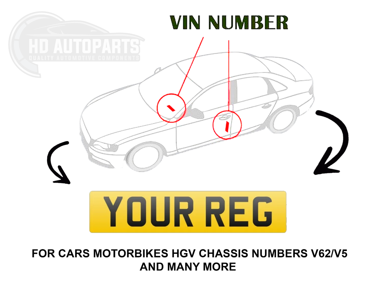 VIN TO REG REGISTRATION FROM VIN NUMBER FINDER SERVICE V5C V62