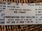 Rod Stewart Genuine Used Concert Ticket Merryweather Post Pavilion Maryland ex — photo 2