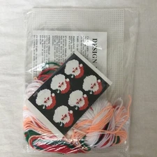 NEW Design Works Crafts Inc. Plastic Canvas Craft Kit #1216 6 Santa Ornaments