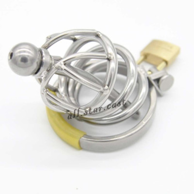 Stainless Steel Male Chastity Device Metal Chastity Cage Lock Sounds Tube