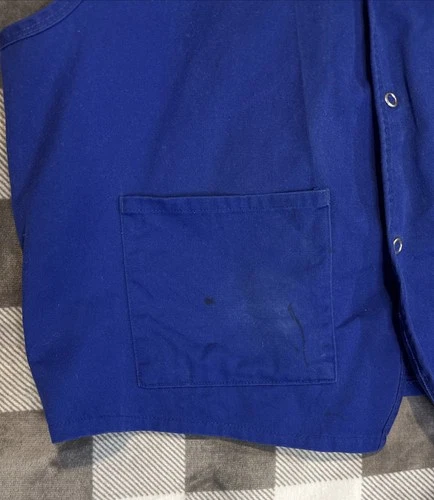 Menards Blue Sz XL Employee Vest Hi! May I help you? w Logo on back Halloween image 6