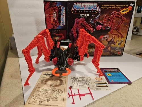 VINTAGE 1985 HE-MAN MOTU SPYDOR COMPLETE W/BOX/ALL ACCESSORIES SUPER AWESOME