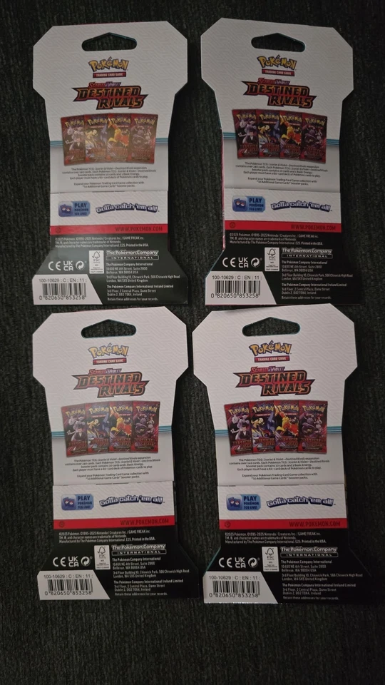 Paquetes de refuerzo con mangas Destined Rivals PACK COMPLETO SET DE ARTE Pokemon TCG NUEVO SELLADO Foto 2 de 2