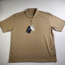 Propper Mens Tactical Polo Tan Shirt Short Sleeve Pen Sunglass Pocket Uniform