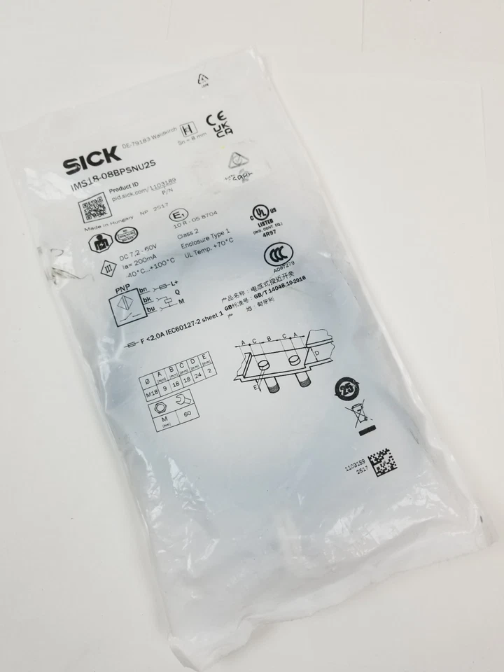 SICK IMS18-08BPSNU2S Inductive Proximity Sensor M18 8mm Sensing Range NEW - Image 2 of 4