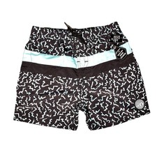 Volcom Blue Black Mesh Lined Pockets Boys Swim Trunks 4T