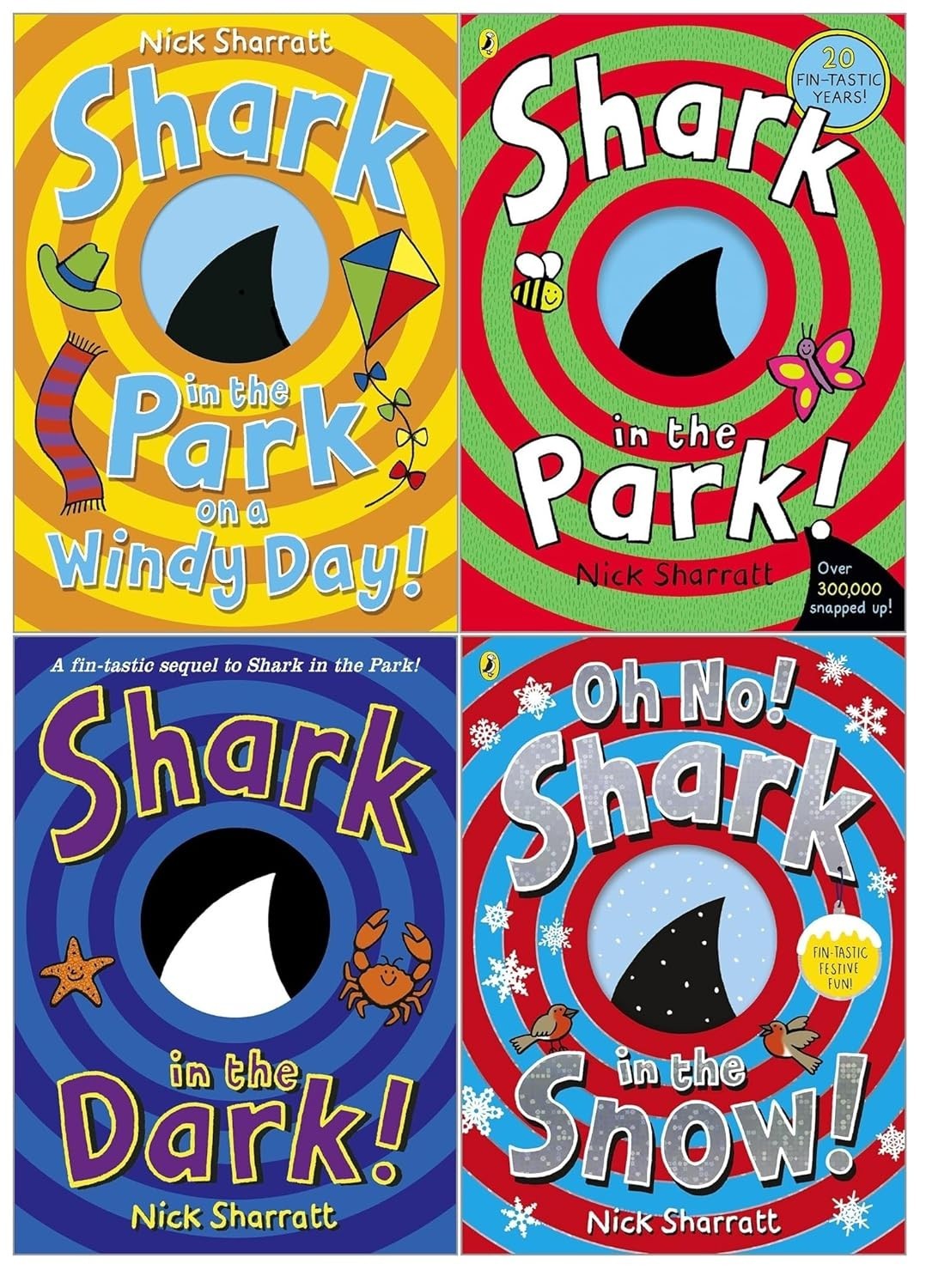 Shark In The Park Series 4 Books Collection Set by Nick Sharratt Shark in Park
