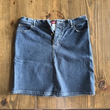 Esprit Vintage Denim Skirt Hits Above The Knee Button Up Size 7