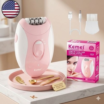 Kemei Women Epilator Rechargeable Hair Remover Body Facial