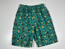 Rolimaka Swim Trunks Boys 10/12 Green Pineapple Print Lined Beach Pool