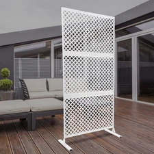 Freestanding Privacy Screen Decorative Privacy Screen Privacy Fence Screen White