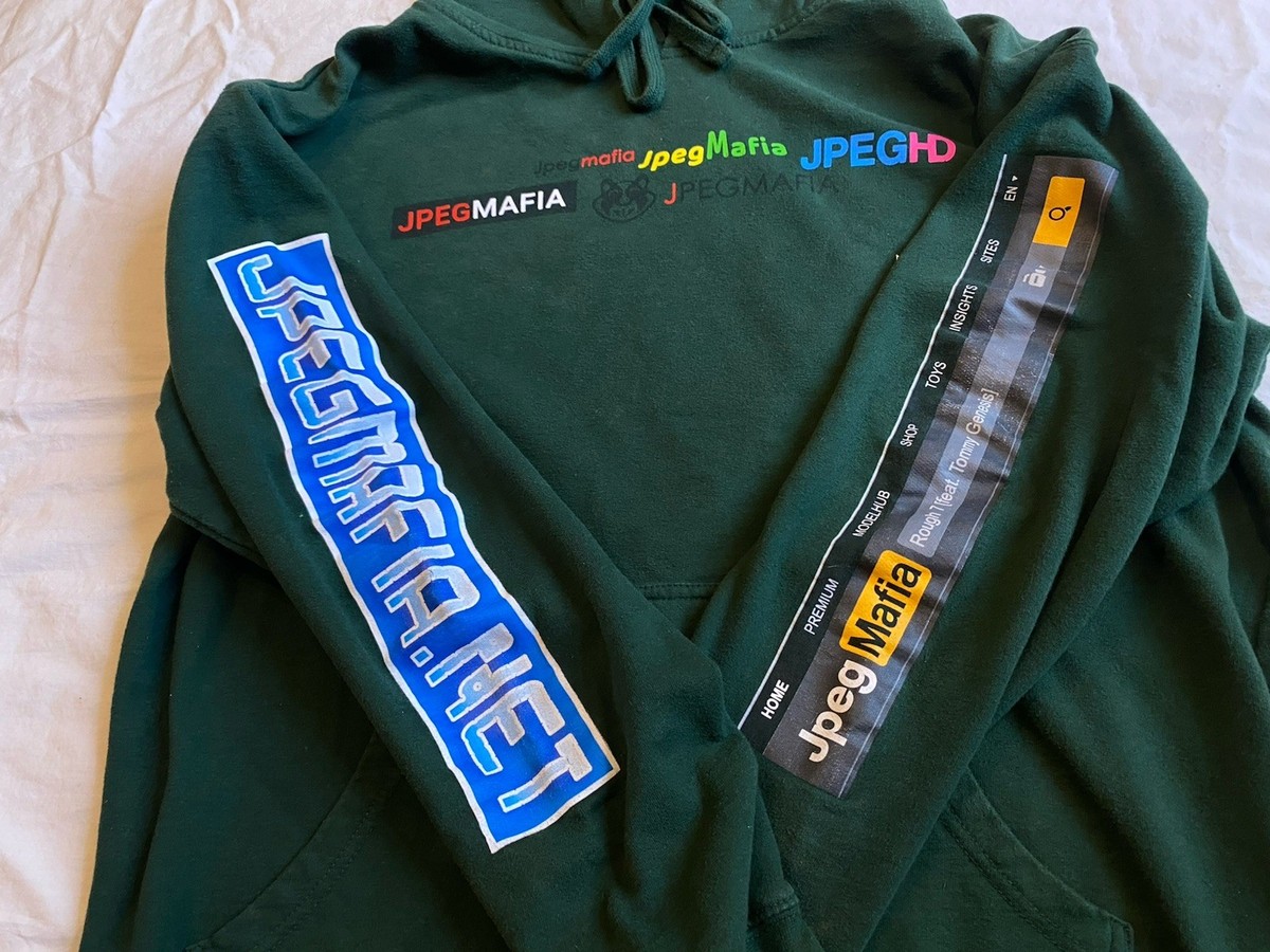 JPEGMAFIA Green Hoodie Logos Desktop Web Site Size XL View 5