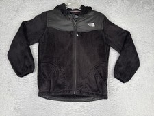 The North Face Jacket Girls Large Black Denali Fleece Hooded Full Zip Outdoor