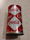 1960s Coca-Cola Red White Silver Diamond Design 12 oz Aluminum Soda Can Vintage