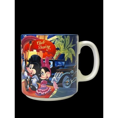 1987 Walt Disney MGM Studios Club Daisy Mickey Minnie and Goofy Coffee Mug Cup