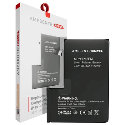 Original AmpSentrix Plus Battery Replacement For i Phone 12 Pro Max (No Message)