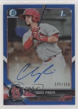 2018 Bowman Chrome Prospect Blue Refractor /150 Chase Pinder #BCPA-CP Auto 00c9