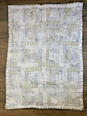 Simply Shabby Chic British Rose Patchwork Baby Crib Quilt Toddler 35x46