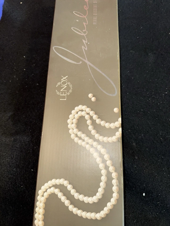 Lenox Jubilee 珍珠甜点服务器套装婚礼蛋糕 2 件不锈钢 — 第 2/4 张图片