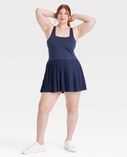 All In Motion Blue Women's Tennis Active Athletic Dress with Built in Shorts XXL