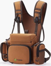 Binocular Harness Chest Pack: Bino Case with Rangefinder Pocket for Hunting B...