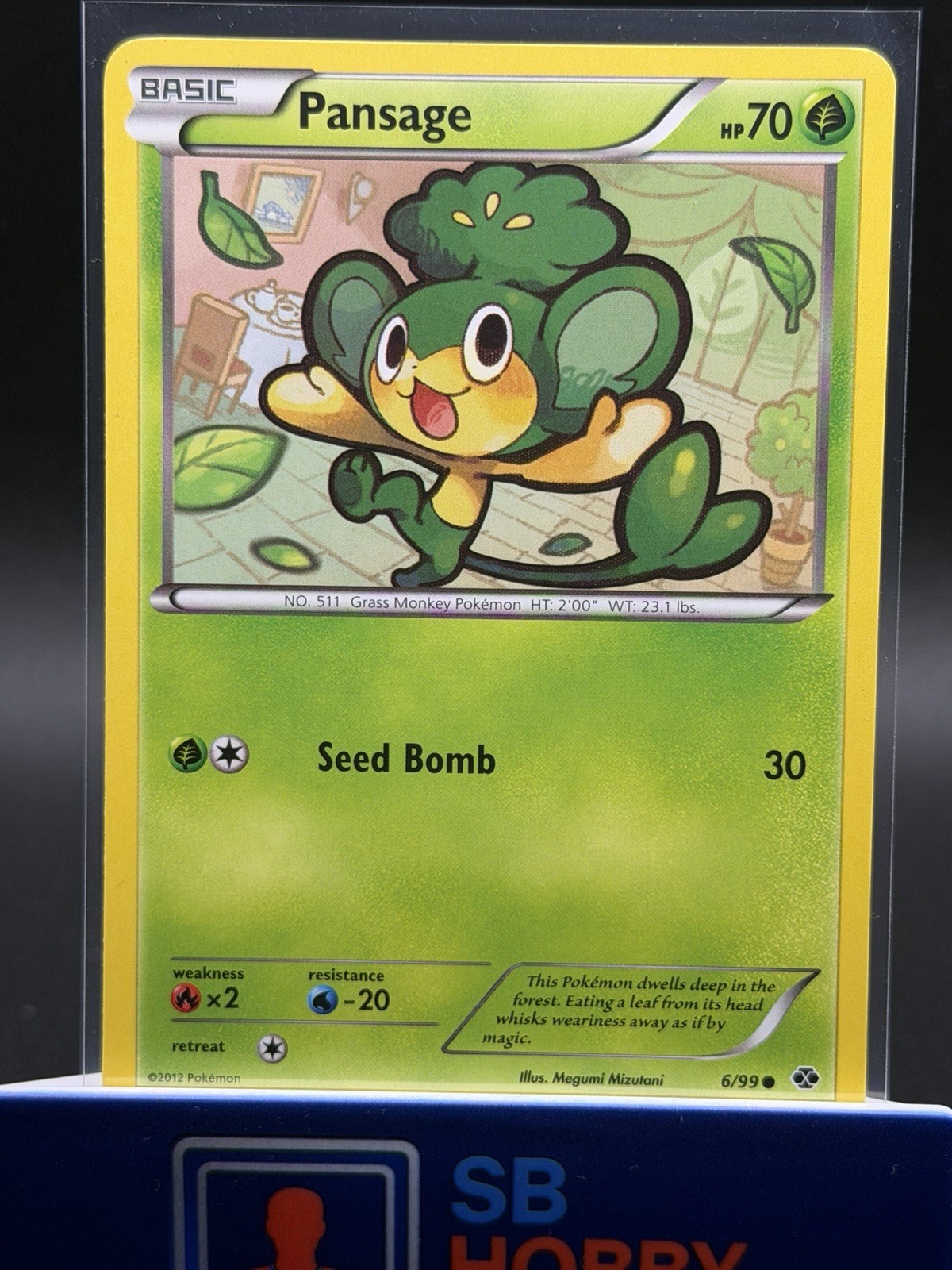 Pansage 6/99 - LP BW Next Destinies - Pokemon 2012 Common TCG Card