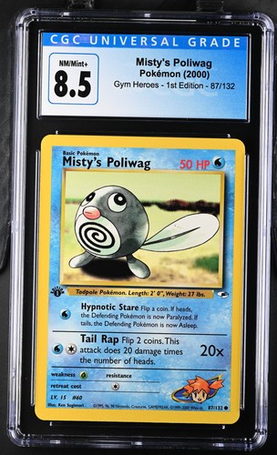 Misty's Poliwag (1st Edition) graded CGC 8.5 for sale on eBay