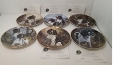Danbury Mint John Trickett The Springer Spaniel Collector Plates x6