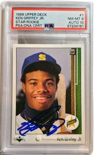 1989 KEN GRIFFEY JR. UD Star RC PSA 8 Auto 10 NM-MT PSA/DNA CERT HOF Legend
