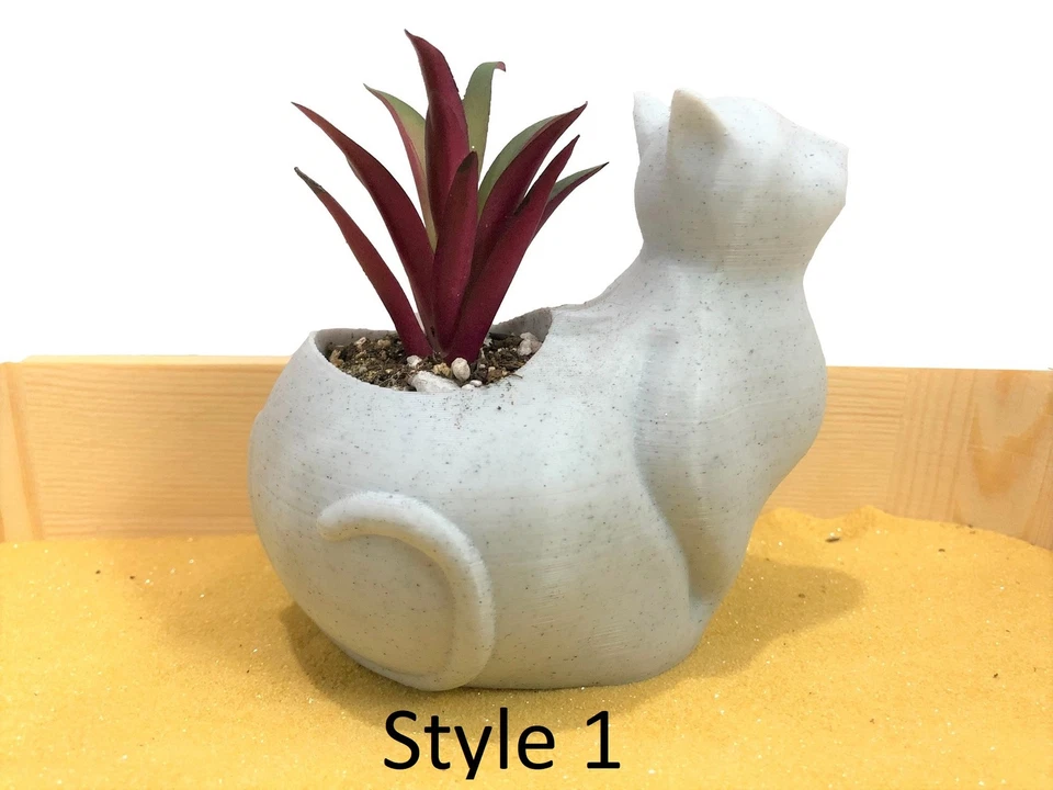 Linda maceta para gatos - maceta suculenta o soporte para plantas de aire Foto 3 de 4