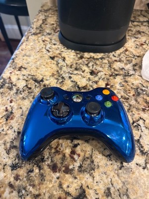 Microsoft Xbox 360 Wireless Special Edition Blue Chrome Controller
