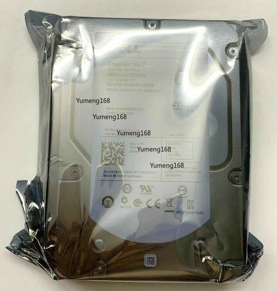 Dell ST3450857SS 450GB R749K 0R749K 15K RPM 6Gb/s 16MB 3.5" SAS HDD Hard Drive - Image 2 of 4
