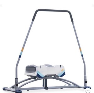 Aeroski Self-Powered Ski Exercise Machine Gray/White/Blue Home Gym Equipment