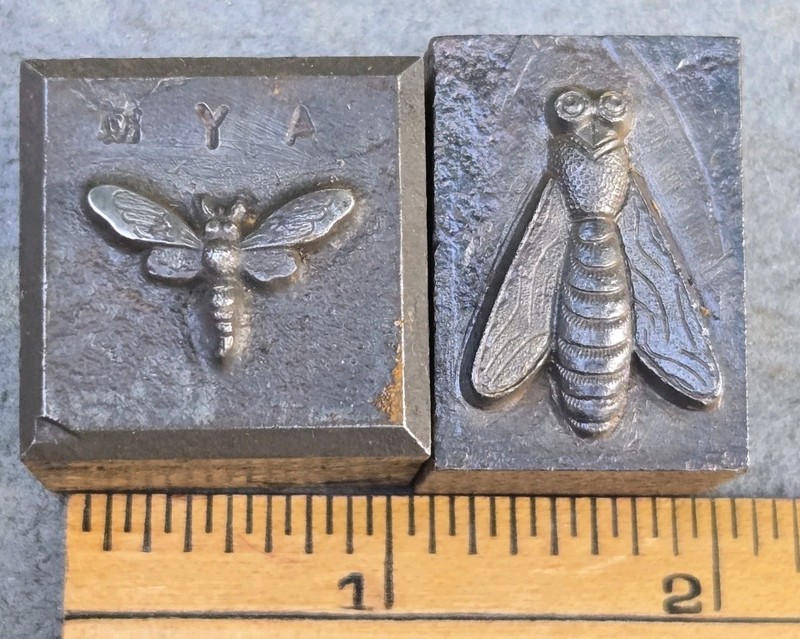Antique Steel Mold Die Hub Stamp Jewelry Tool Pendant Insect Bee Wasp Hornet Lot
