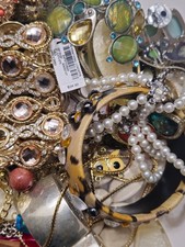 4 LBS Junk  Jewelry Lot Broken Wearable Tangled Repurpose Repair  # 413