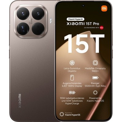 Xiaomi 15T Pro 5G/LTE Smartphone 512GB 12GB RAM mocha gold Triple-Kamera 5500mAh