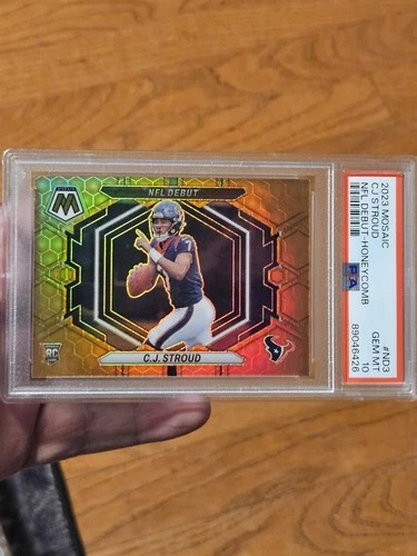2023 Panini Mosaic - CJ STROUD NFL Debut Honeycomb Prizm #ND-3 (RC) PSA 10 💎