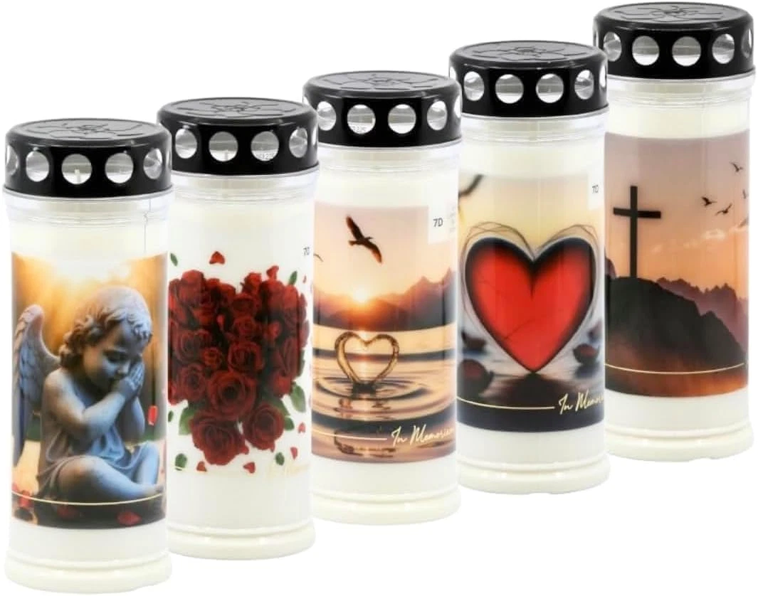 3 candele tombali – Lumino – candela commemorativa – durata 70 – 90 ore