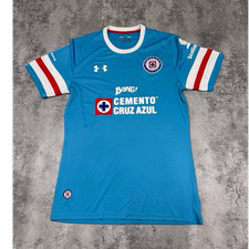 Camiseta de fútbol Cruz Azul Under Armour para hombre de poliéster azul local talla grande