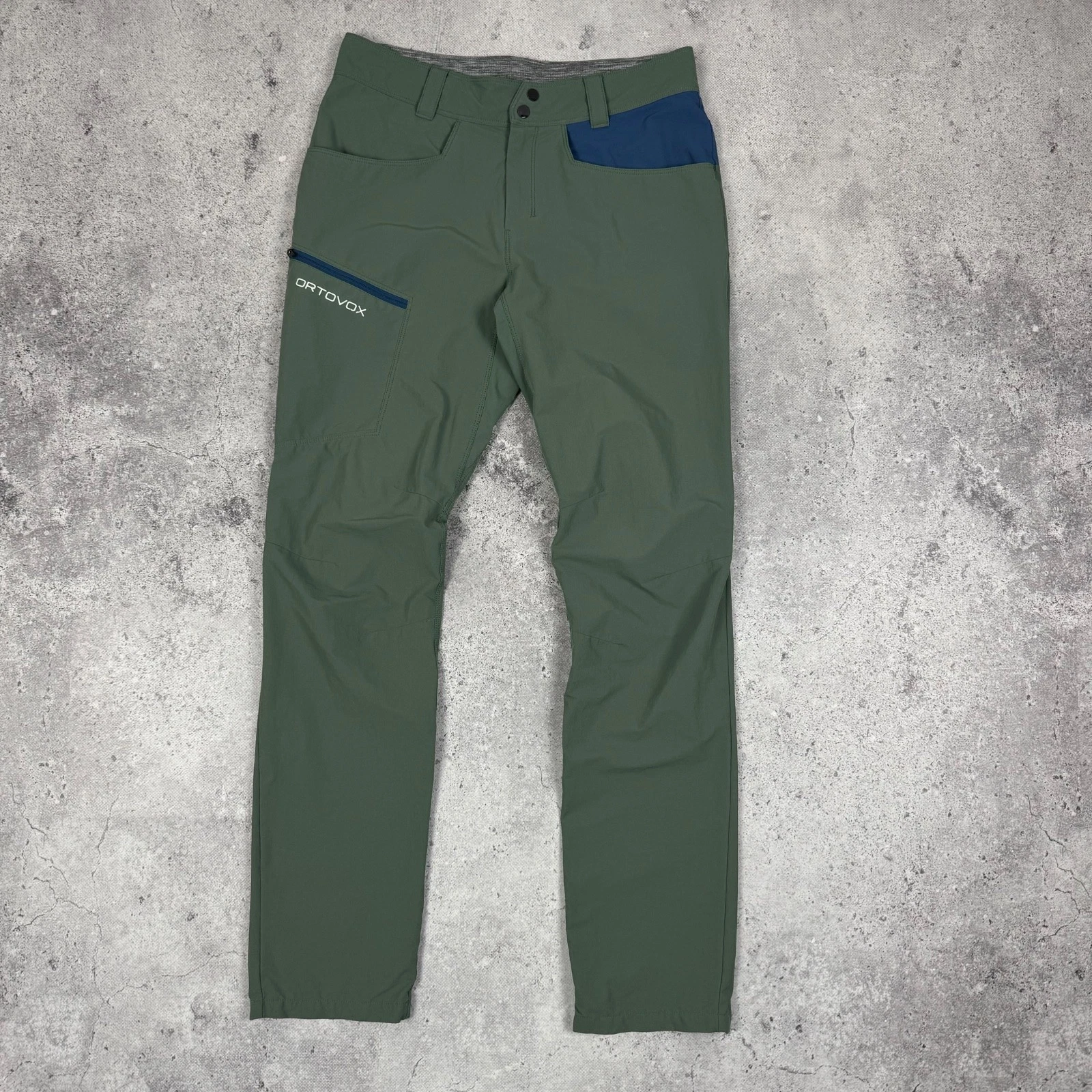 Ortovox Pelmo Outdoor Pants Mens Size S Green Waterproof Nylon
