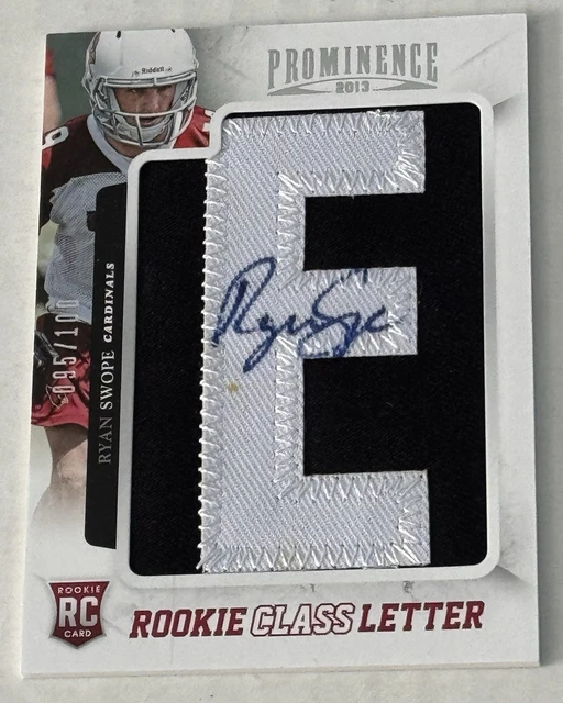 Ryan Swope 2013 Panini Prominence Rookie Class Letter E Auto Patch /100 Cardinal