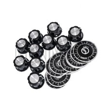 10Pcs Top Rotary Control Turning Knob for Hole 6mm Dia Shaft Potentiometer Set