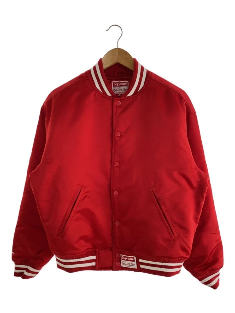 Veste universitaire satin Supreme × mitchell&ness rouge S occasion
