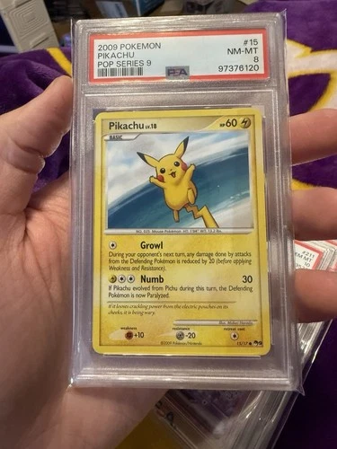 Pokemon Pikachu 2009 POP Series 9 15/17 PSA 8
