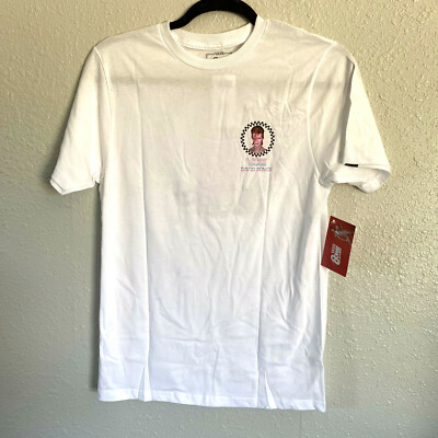 Vans David Bowie Tshirt Boys Kids L Large White New Aladdin Sane