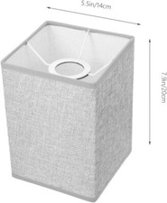 MAGICLULU 1Pcs Linen Lampshade Covers Rectangular Linen Fabric Lamp Shade Natura