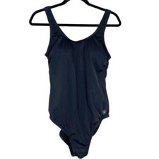 NEW Women's Hurley One Piece Black Ribbed Swim Suit Size Small
